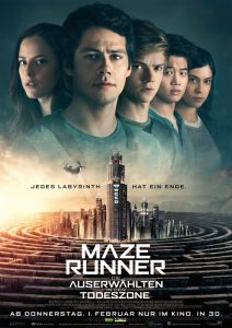 Plakat von "Maze Runner: Die Auserwählten in der Todeszone"